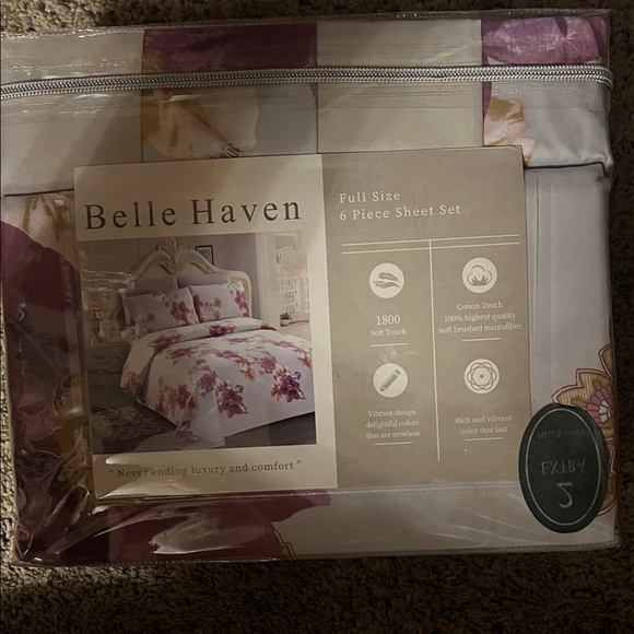 Bella Haven Floral Full Size 6 piece Sheet Set - NwT - Picture 2 of 5
